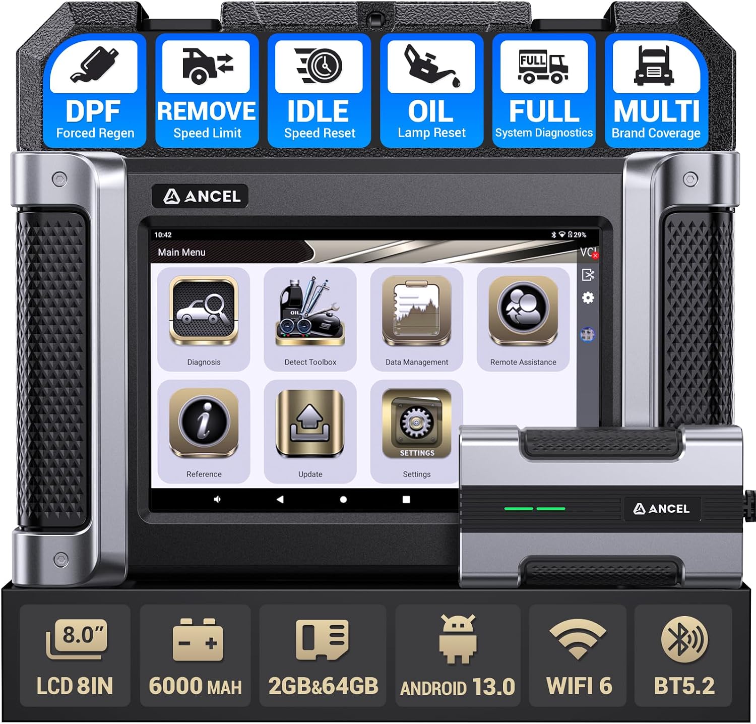 Heavy Equipment Diagnostic Tool - ANCEL HD8000 Scanner pour camions poids