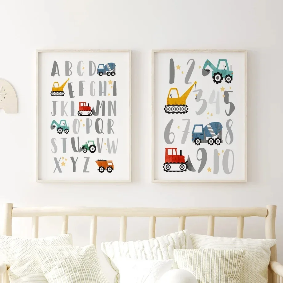 Heavy Equipment Background - Toile de peinture imprimée de Style