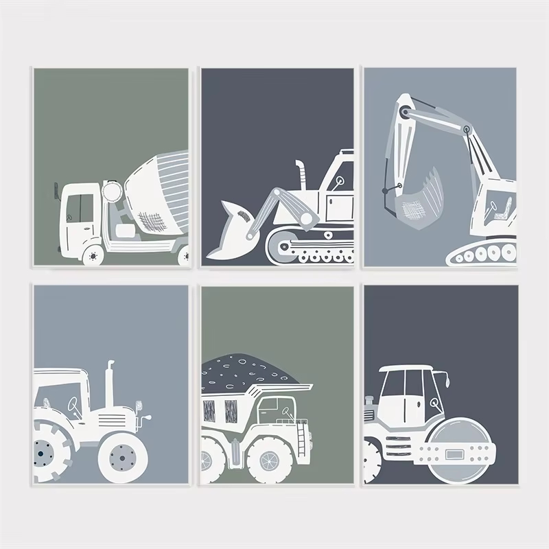 Heavy Equipment Background - Affiche de véhicules de Construction de