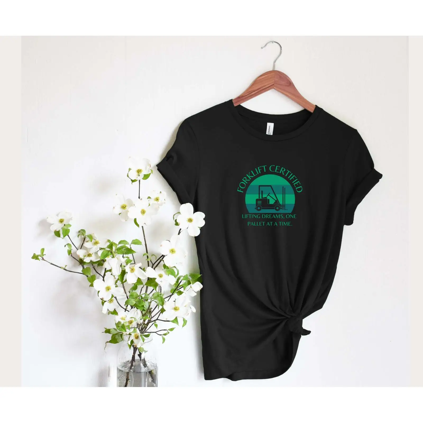 Heavy Equipment Forklift - T-shirt drôle certifié charpentier-équipier, motif humoristique