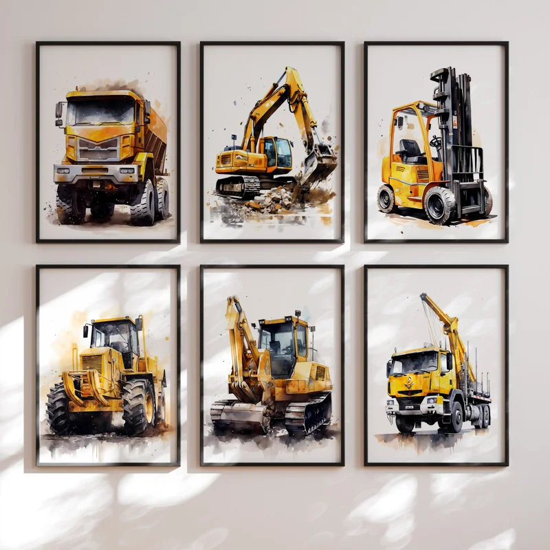 Toile d'art mural pour véhicul - Heavy Equipment Background avis et prix