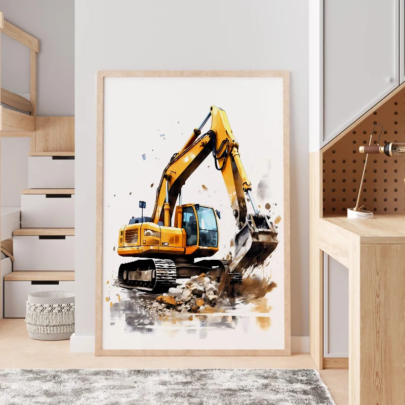 Toile d'art mural pour véhicul - Heavy Equipment Background avis et prix