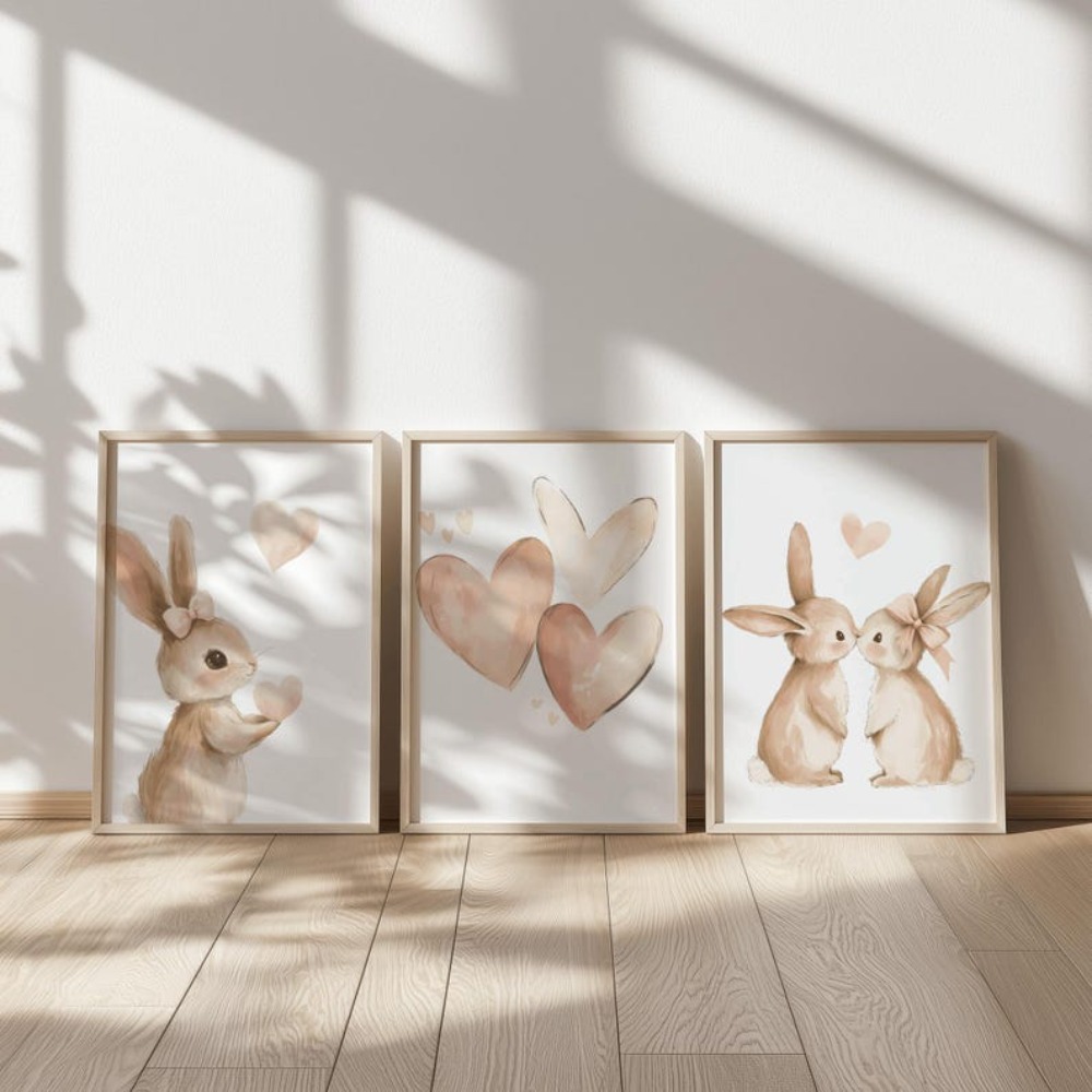 Affiche de lapin sans cadre, d - Heavy Equipment Background avis et prix