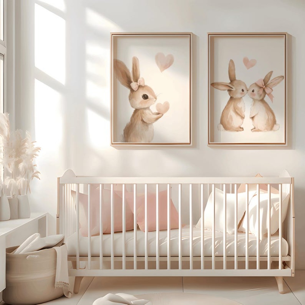 Affiche de lapin sans cadre, d - Heavy Equipment Background avis et prix