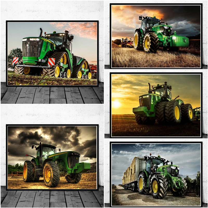 Affiche de ferme de tracteur d - Heavy Equipment Background avis et prix