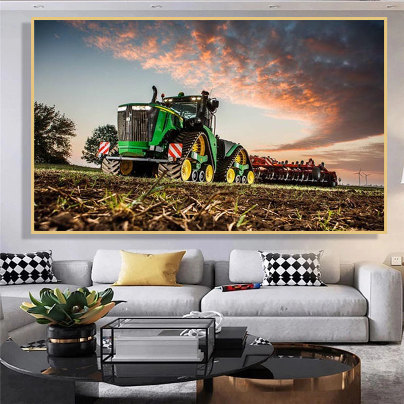 Affiche de ferme de tracteur d - Heavy Equipment Background avis et prix