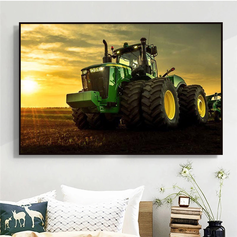 Affiche de ferme de tracteur d - Heavy Equipment Background avis et prix