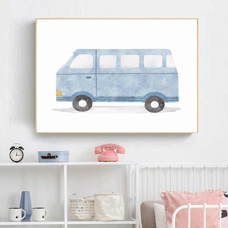 Véhicules aquarelle, Art mural - Heavy Equipment Background avis et prix