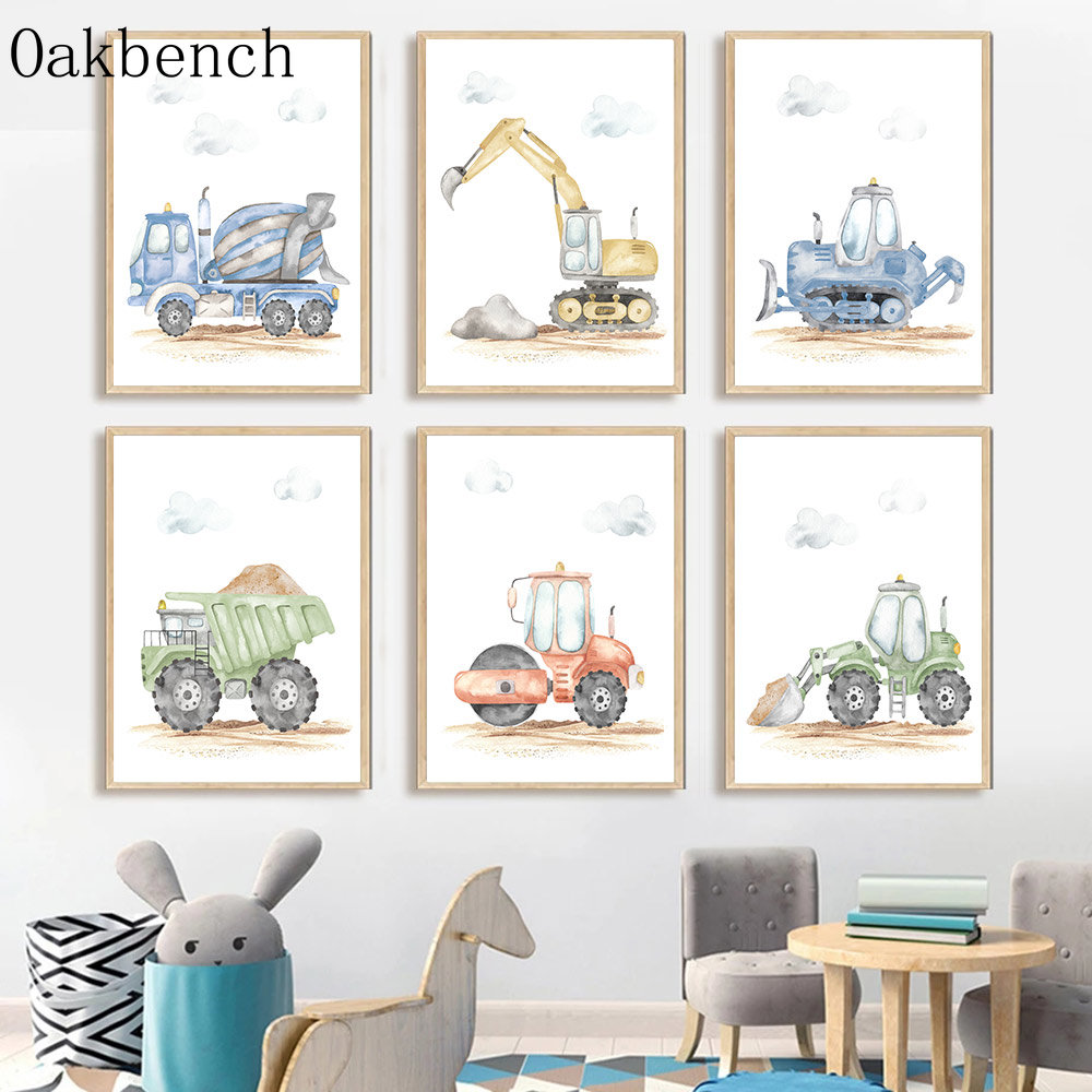 Affiche en toile de voitures j - Heavy Equipment Background avis et prix