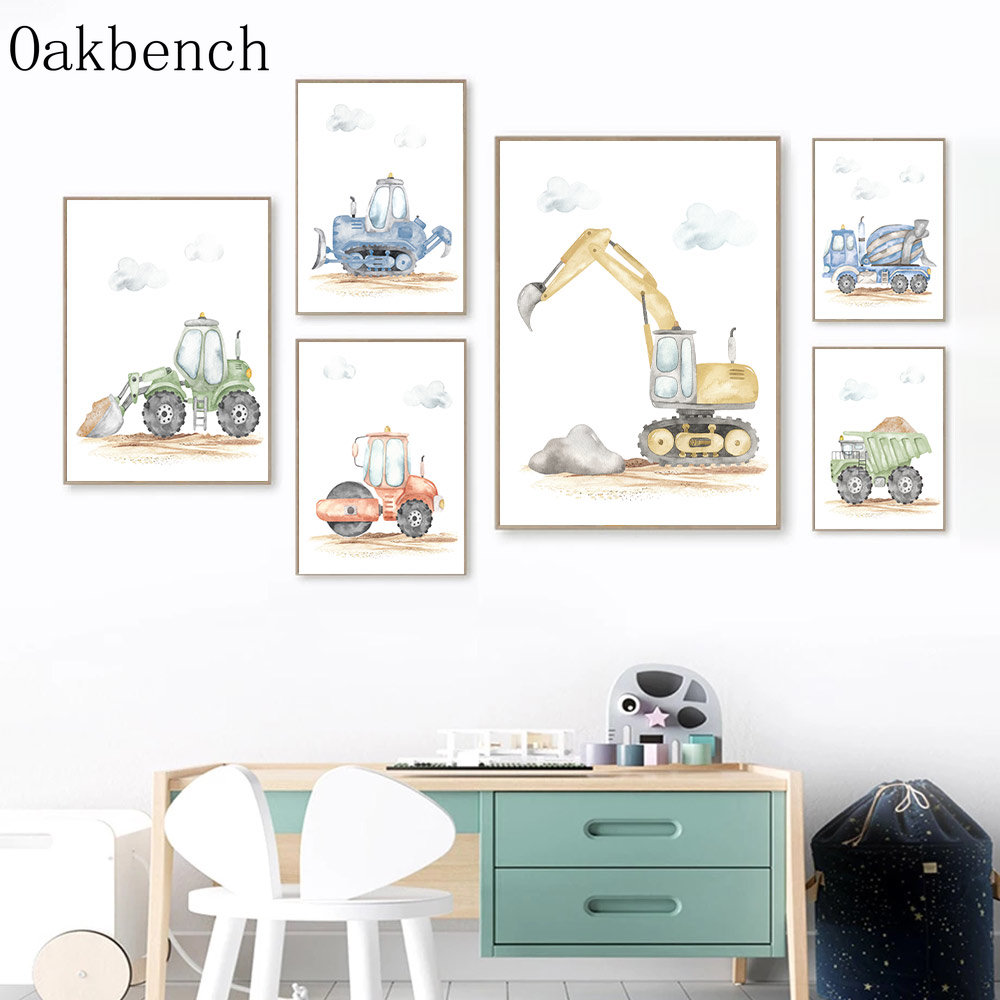 Affiche en toile de voitures j - Heavy Equipment Background avis et prix