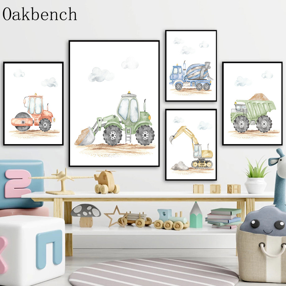 Affiche en toile de voitures j - Heavy Equipment Background avis et prix