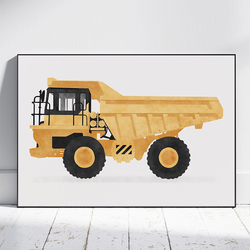 Affiche de voiture de dessin a - Heavy Equipment Background avis et prix