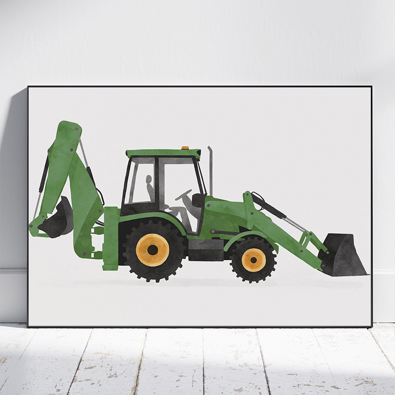 Affiche de voiture de dessin a - Heavy Equipment Background avis et prix