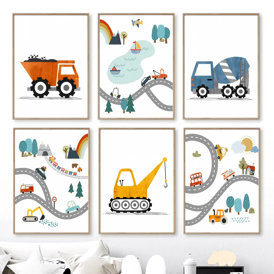 Toile de peinture imprimée de  - Heavy Equipment Background avis et prix