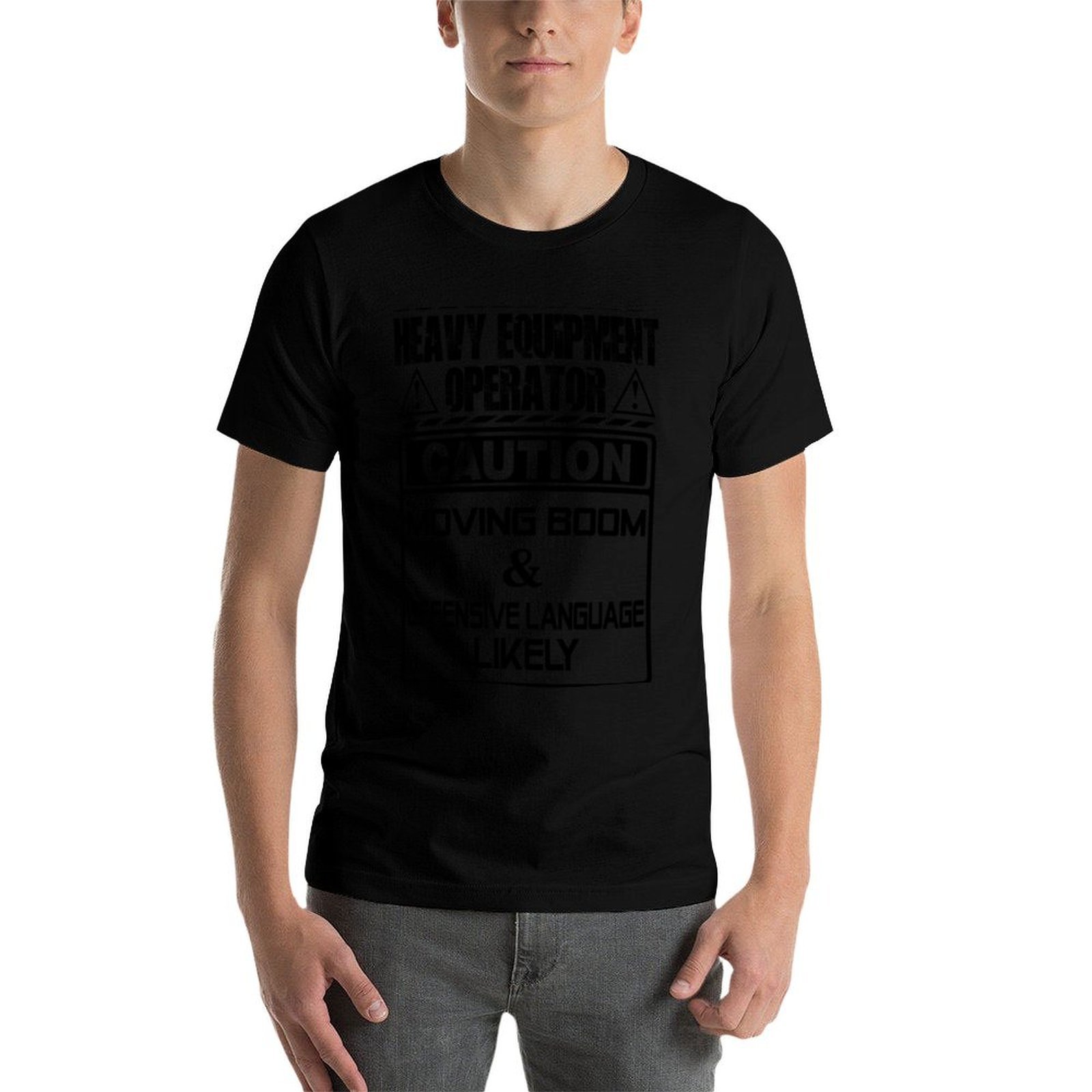 T-shirt décontracté avec impri - Heavy Equipment Background avis et prix